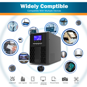 เครื่องสำรองไฟออนไลน์แบบ Pure Sine Wave กำลังไฟ 2kva 1.8kW เฟสเดียว สำหรับคอมพิวเตอร์ บ้าน และเราเตอร์ <span class=keywords><strong>Wifi</strong></span> ขายดี - Product Image 6