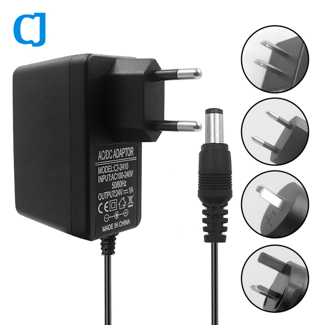 Factory Sale Wall Adaptador 24 Volt 1 Amp Ac Dc Switching Adapter 24v 1a 24v2a 12v 2a 12v 4a  Power Adapter