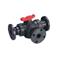 Vanne à boisseau sphérique d'isolement à double union pour irrigation, en PVC/CPVC, à raccord manuel à douille filetée NPT, conforme ASTM/DIN, DN50, base OEM