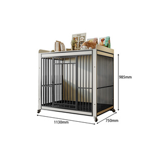 Maisonnette pour chien en bois d'intérieur populaire, type villa, <span class=keywords><strong>avec</strong></span> toilettes intégrées, pour chiens de grande et moyenne taille Zturn ZT LEO051 - Product Image 1