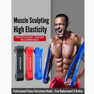 Fasce di Resistenza per Esercizi, Bande Elastiche in Gomma Naturale Ecologica, Multifunzionali 76*8cm per Palestra Domestica e Allenamento Completo del Corpo - Product Image 1