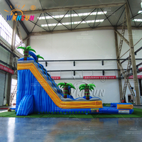 WINSUN USA Entrepôt aux États-Unis Expédition immédiate Toboggan aquatique gonflable commercial en PVC bleu tropical personnalisé pour aire de jeux intérieure/extérieure