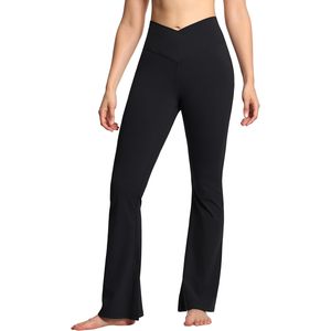 FOXA Women's High Waist <b>Flare</b> <b>Leggings</b> With Tummy Control Yoga Pants Bootcut Bell Bottom Workout Pants - Product Image 5