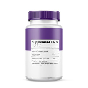 Complexe d'acides aminés de glycinate de <span class=keywords><strong>magnésium</strong></span> d'usine : Glycine, <span class=keywords><strong>Taurine</strong></span>, 60 capsules pour la santé et le bien-être - Product Image 4