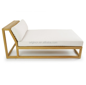 Canapé de loisirs de luxe, mobilier d'extérieur en teck, ensemble de canapés modulaires, chaise longue de toit, canapés en bois massif - Product Image 3