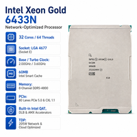 Prosesor Intel Xeon Gold 6433N Server CPU 32 Core 64 Thread 2.0GHz 3.6GHz 60MB L3 Cache LGA4677 205W