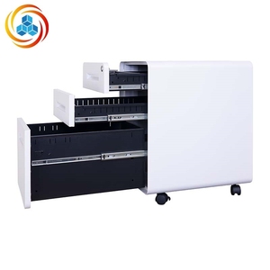 3 Drawer Mobile Pedestal White Lockable Rolling File Cabinet Under <b>Desk</b> Office Storage - Product Image 3