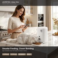 Comedero Inteligente Automático para Perros y Gatos, Ecológico, a Prueba de Humedad, para Conservación de Alimentos, con Dispensador de Comida Seca