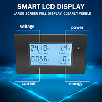 Voltmeter Ammeter pengukur arus Digital, Voltmeter Ammeter tampilan LCD DC 0-100A dengan Shunt arus 100A