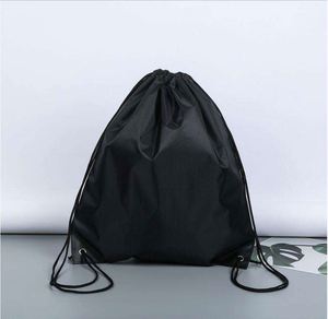 Custom Logo 210T Unisex Oxford Foldable Portable Eco-Friendly Drawstring <b>Backpack</b> <b>Simple</b> Sport Shopping Storage Promotional - Product Image 5