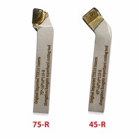 Échantillon Gratuit - Kit d'outils de tournage en carbure brasé de précision importé, 3 angles (45°, 75°, 90°), qualité carbure supérieure