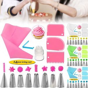 Juego de 14 Boquillas de Silicona Reutilizables para Decoración de Pasteles, Bolsa de Repostería Grande, Herramientas para Decorar Pasteles - Product Image 2