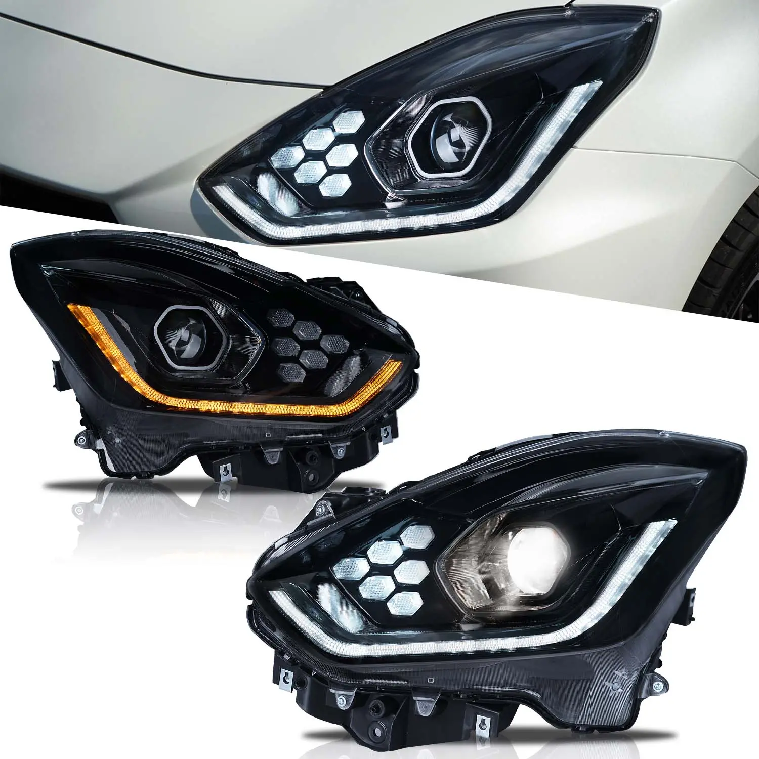 Archaic nuovo Design Led faro per Suzuki Swift 2018-2021 lampada frontale DRL segnale proiettore obiettivo accessori per lampade per auto automobilistiche