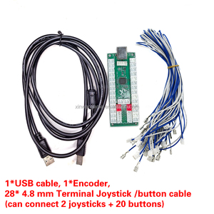 İki oyuncu savaş Joystick denetleyicisi çip sıfır gecikme <span class=keywords><strong>USB</strong></span> kurulu Foro Pc PS/3 Android MAME Geme Mame SAWNA Arcade sopa DIY - Product Image 5