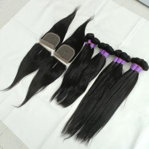 Letsfly - Paquetes de Cabello Humano Virgen Malayo Remy 8A al por Mayor, con Doble Trama a Máquina, Liso, 100% Cabello Humano para Mujeres Negras, de 12 a 22 Pulgadas - Product Image 5