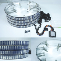 Kingshowstar RGB Dream Color 4Row 8Row Wheel Lights pour camion, jeep, SUV avec effet de poursuite, kit d'éclairage de jante LED dynamique multicolore
