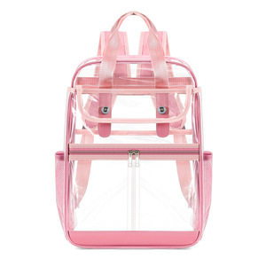 Pour <span class=keywords><strong>Amazon</strong></span> vente chaude femmes japonais à la mode PVC Transparent <span class=keywords><strong>sac</strong></span> à dos étanche fermeture éclair anti-éclaboussures natation gelée - Product Image 1