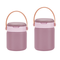 Thermos à soupe isotherme portable en acier inoxydable avec poignée, anti-fuite, pour le bureau, l'école et les voyages