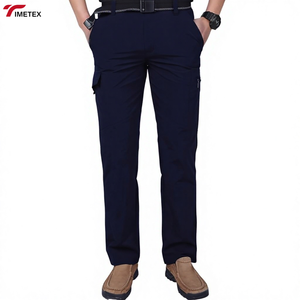 TIMETEX Lightweight Breathable Men's Summer Storm Pants Quick-Drying <strong>Waterproof</strong> Multi-Pocket <strong>Overalls</strong> Large Size L Knitted - Product Image 2