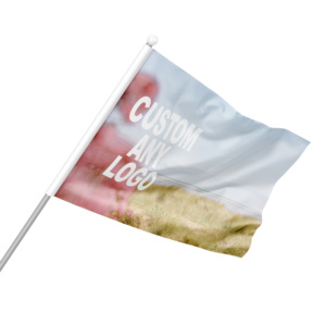 High Quality Polyester Fabric Custom Hand Held <b>Flag</b> Wholesale National All Countries Small Handheld Waving <b>Flag</b> With Flagpoles - Product Image 1