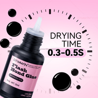 Colle professionnelle pour extensions de cils, livraison gratuite, 0,3-05s/1-2s, 5ml, adhésif noir pour cils, pour usage en salon uniquement