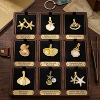 LUOYUNE 2026 Pendentif Étoile de Mer Scintillant Plaqué Or 18K en Laiton pour l'Été, Breloques Élégantes en Zircon Cubique pour la Fabrication de Bijoux DIY