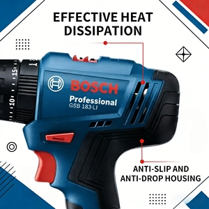 Trapano Elettrico <span class=keywords><strong>Bosch</strong></span> GSB183-LI, Avvitatore <span class=keywords><strong>a</strong></span> <span class=keywords><strong>Batteria</strong></span>, Trapano <span class=keywords><strong>a</strong></span> Impatto con Spazzole, 56Nm di Coppia, Utensile Multifunzione per Legno, Pietra e Metallo - Product Image 3