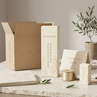 Boîte rigide oblongue recyclable avec logo personnalisé, emballage cosmétique, huile essentielle, sérum capillaire, papier couché, pelliculage mat quadricolore