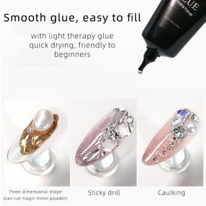 Colle à ongles en tube de 15 ml en gros, étiquette privée personnalisée OEM, colle forte sans essuyage pour strass et diamants sur les ongles - Product Image 4