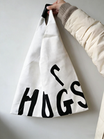 Modische Öko-Recycelbare Designer Dreieckige Baumwoll-Canvas Einkaufstasche mit Buchstabendruck Strandtasche mit Individuellem Logo