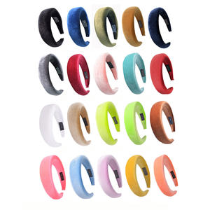 10 pcs/lot <span class=keywords><strong>épais</strong></span> <span class=keywords><strong>velours</strong></span> bandeau éponge rembourré bandeau pour femmes dame cheveux cerceau cheveux accessoires chapeaux bijoux - Product Image 2