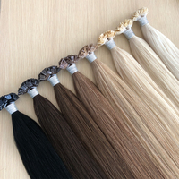 Extensions de cheveux humains russes de haute qualité, double trame, Remy, à pointe plate, à pointe en K, à pointe en kératine