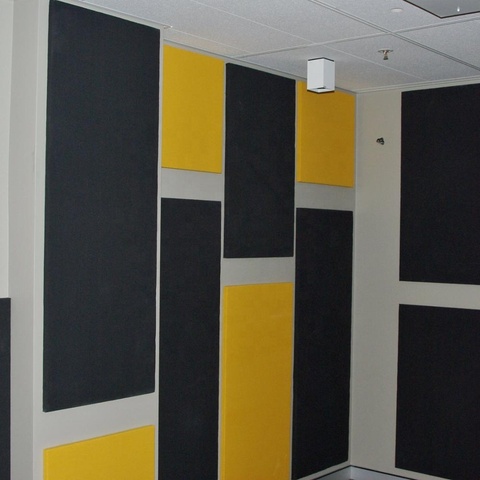 Fabric Covered Sound Insulation 40mm Fiberglass Acustic Panels Foam for Booth Studio