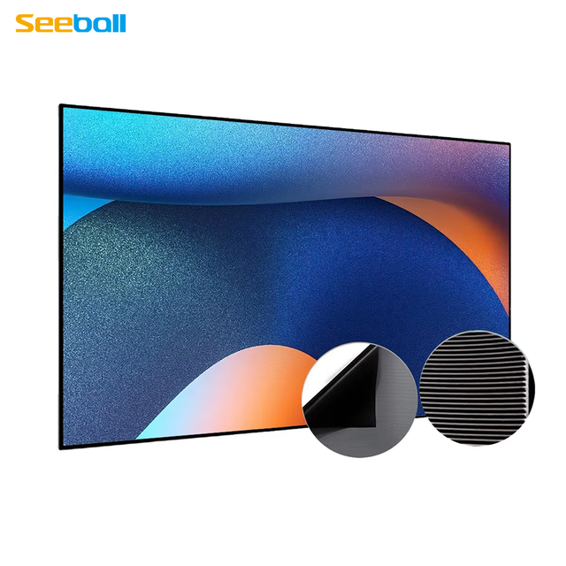 UST ALR Fixed Frame 72 Inch Wall Ultra Short Throw Projector Screen 160 Degree View Angle 0.8 Gain PET Crystal TR Prism 16:9
