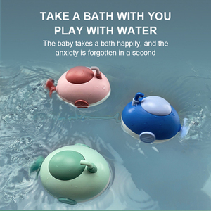 Jouet de <span class=keywords><strong>bain</strong></span> flottant à remonter en plastique en forme de sous-marin de dessin animé mignon pour bébés garçons et filles - Product Image 6