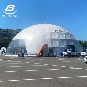 Venda quente Geodésica Big Dome Tenda Branca Tampa Transparente Para Eventos De Exposição De Carro Popular Venda