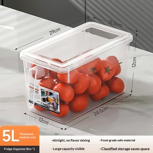 Boîte de <span class=keywords><strong>rangement</strong></span> pour réfrigérateur en plastique, qualité alimentaire, grande capacité, conservation de la fraîcheur, congélation, <span class=keywords><strong>cuisine</strong></span>, fruits, légumes, œufs, <span class=keywords><strong>rangement</strong></span> moderne - Product Image 6