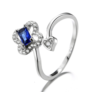<span class=keywords><strong>Bague</strong></span> de princesse de luxe en argent sterling 925, <span class=keywords><strong>bague</strong></span> de fiançailles en <span class=keywords><strong>diamant</strong></span>, <span class=keywords><strong>bague</strong></span> en <span class=keywords><strong>saphir</strong></span> tendance - Product Image 4