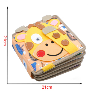 Jumon Giraffe Busy <b>Board</b> Activity Book Puzzle Preschool Educational Quiet Sensory Home Toy Baby 1 2 3 Ages Cotton Cloth JBK-8 - Product Image 1