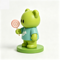 Figurine de bureau personnalisable en PVC, série Ours Vert avec Sucette, boîte mystère 5 cm, jouet décoratif unisexe, cadeau pour les 14 ans et plus