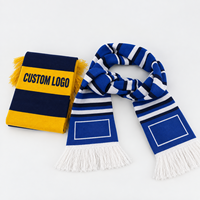 Écharpes personnalisées de haute qualité en polyester avec impression par sublimation, livraison rapide, création de votre propre logo, écharpe publicitaire de football, vente en gros