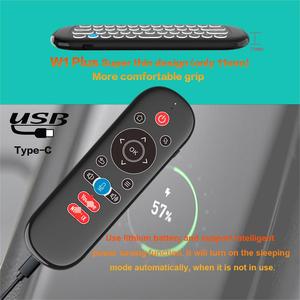 2,4G W1 PLUS Air <span class=keywords><strong>Mouse</strong></span> Smart Anti-Loss Voice <span class=keywords><strong>Keyboard</strong></span> <span class=keywords><strong>Mouse</strong></span> Aprendizaje por infrarrojos Control remoto Uso para TV Set Top Box - Product Image 4
