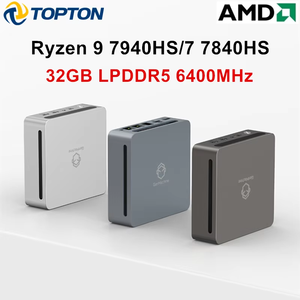 Metal Gaming <b>Mini</b> <b>PC</b> AMD Ry-zen 9 7940HS 7 7840HS 32GB LPDDR5 6400MHz Dual 2.5G LANs USB4 Office Computer Win-dows11 WiFi6 BT5.2 - Product Image 2