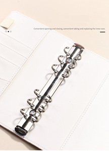 Classeur personnel a5 a7 a6 classeurs pour portefeuille classeurs d'épargne organisateur planificateur cahier classeur en cuir <span class=keywords><strong>carnet</strong></span> a5 à 6 anneaux - Product Image 5