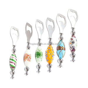 <span class=keywords><strong>Bouteille</strong></span> de bière artisanale 100% soufflée à la main, écologique, <span class=keywords><strong>en</strong></span> acier inoxydable avec bouchon à vis et poignée <span class=keywords><strong>en</strong></span> métal ornée de grosses perles <span class=keywords><strong>en</strong></span> <span class=keywords><strong>verre</strong></span> de style Murano - Product Image 5