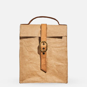 Sac à déjeuner isotherme en papier réutilisable personnalisé, portable, pour hommes, femmes, filles, enfants - Product Image 4