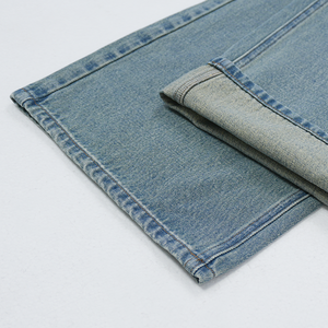 Pantalon en jean droit ample pour femme - Confortable pour l'été, coupe large, bleu clair, vente en gros - Product Image 6