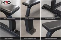 Banc de musculation commercial MRD, banc de musculation robuste pour la musculation, idéal pour la salle de sport, le centre de remise en forme, la salle de sport à domicile