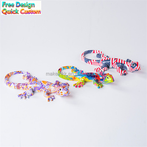 Décor mural Gecko aux designs variés - Sculptures de lézards en résine aux motifs vibrants/drapeau américain pour la décoration intérieure - Product Image 2