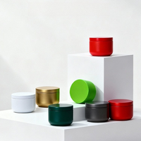 Boîte en fer blanc mini hermétique de qualité alimentaire RTS D54xH40mm avec couvercle intérieur scellé pour thé, matcha, bonbons à la menthe, crème pour le visage, emballage personnalisé avec logo UV